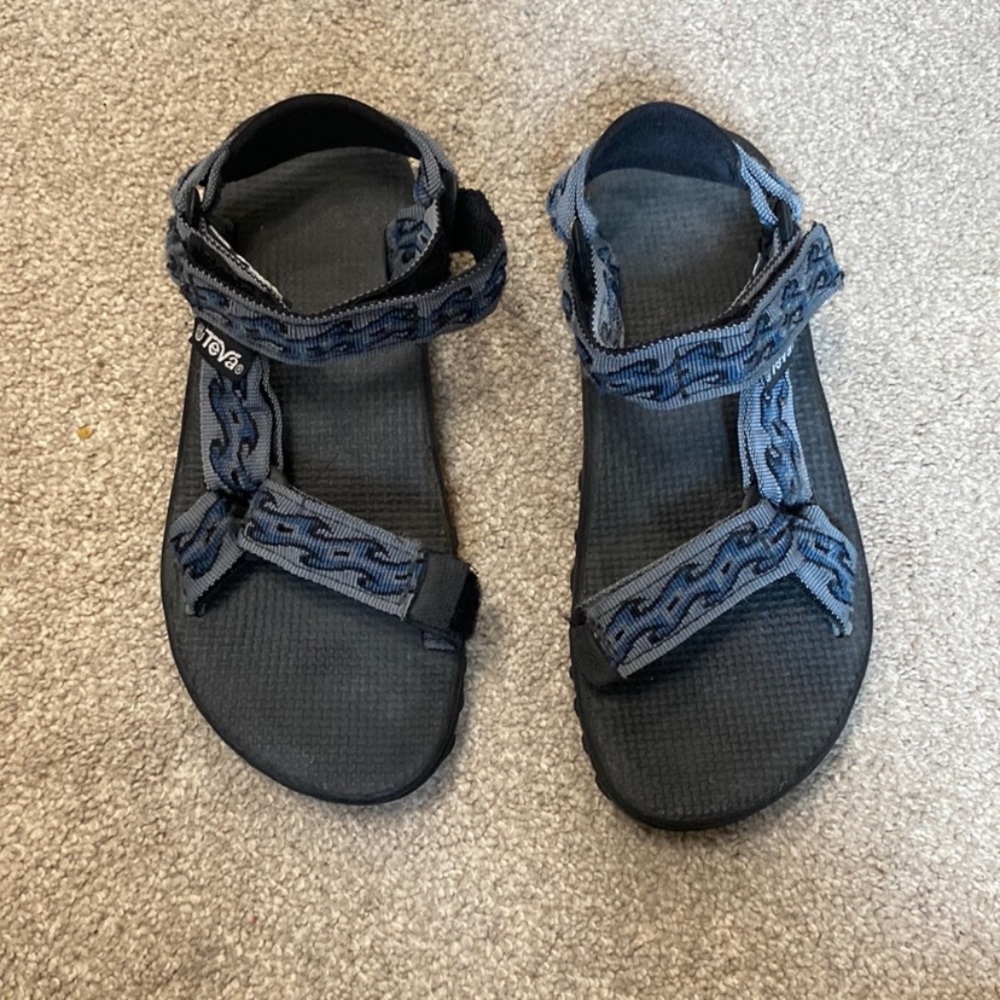 Teva Black Blue Outdoor Hiking Sandals Size 3